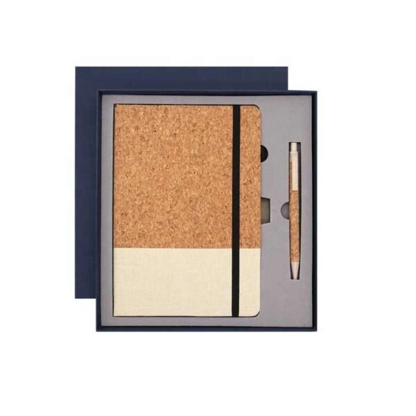 GIFT SET BLACK CORK NOTEBOOK,PEN,