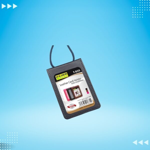 MAGNETIC LEATHER ID HOLDER BLACK T-835 - 3.50